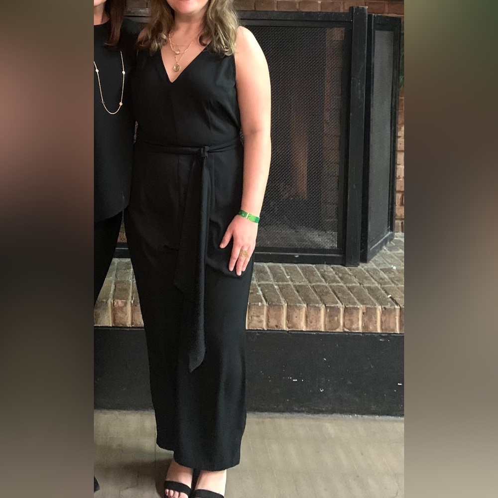 Black ankle length jumpsuit